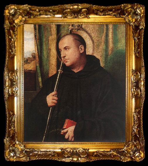 framed  MORETTO da Brescia A Saint Monk atg, ta009-2